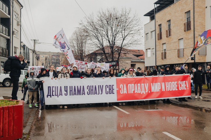 Gimnazijalci ispred Ekonomske