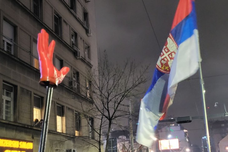 Veliki protest na Slaviji