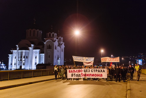 Protest Valjevo bez straha - #1 od 5 miliona (foto: Đorđe Đoković)