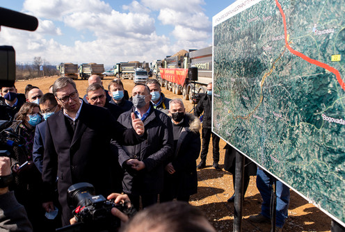 Aleksandar Vučić obilazi radove Iverak-Lajkovac (foto: Đorđe Đoković)