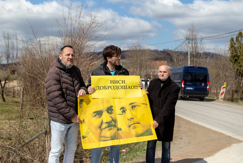 Aktivisti Lokalnog fronta u Divcima (foto: Đorđe Đoković)