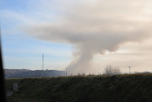 Požar na deponiji (8.01.2025.) (foto: Kolubarske.rs)