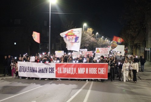 Protest u Valjevu (foto: Kolubarske.rs)