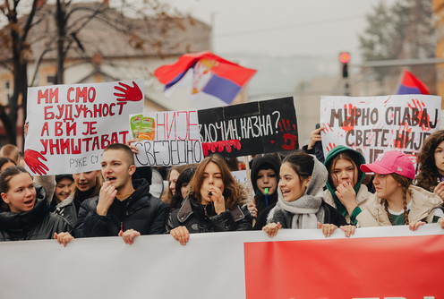 Gimnazojalci protest (foto: Đorđe Đoković)