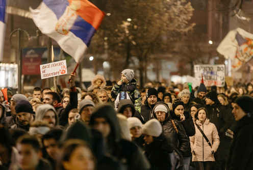 Protestba šetnja u Valjevu (foto: Đorđe Đoković)