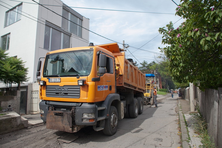 Radovi u delu Ulice Milovana Glišića (2014.) (foto: Đorđe Đoković)