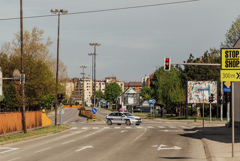 Policijski čas u Valjevu (april 2020.) (foto: Đorđe Đoković)