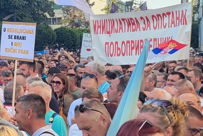 Protest protiv Rio Tinta u Loznici (foto: Kolubarske.rs)