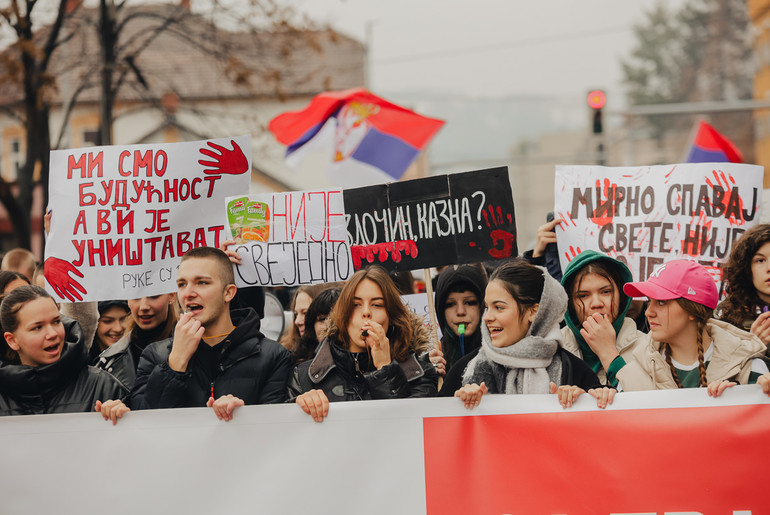 Gimnazojalci protest (foto: Đorđe Đoković)