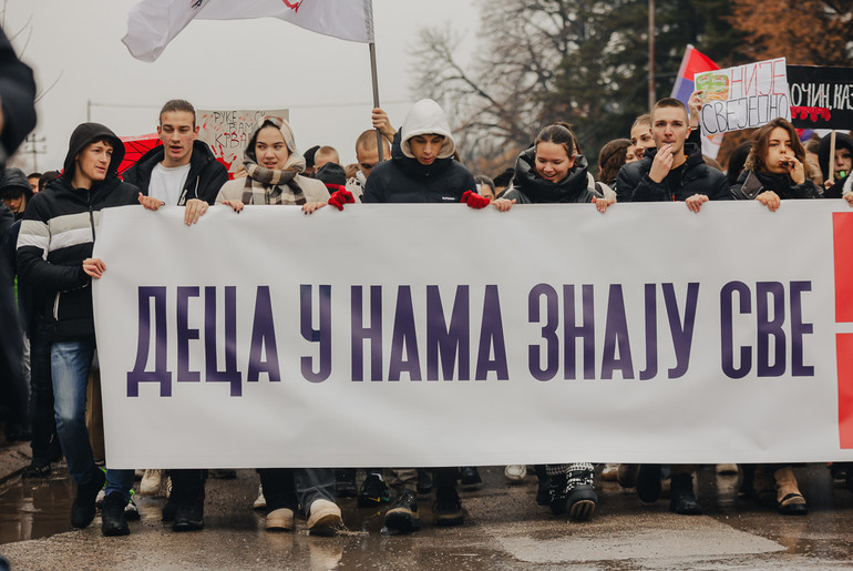 Protest gimnazijalaca (foto: Đorđe Đoković)